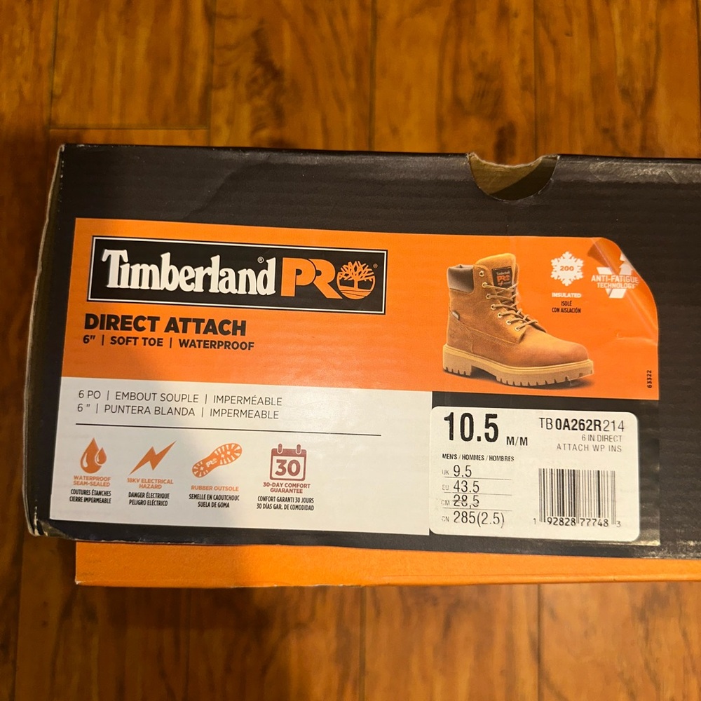 Timberland PRO Men's Tan and Black Leather Boots - Picture 5 of 6
